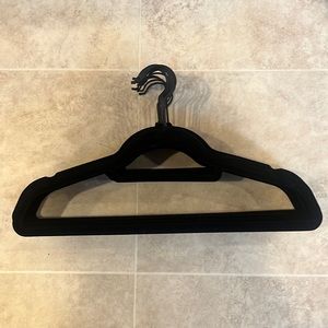 15 black velvet covered hangers